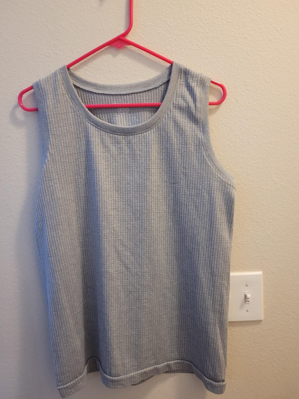 GAIAM Light Blue Ribbed Tank Top